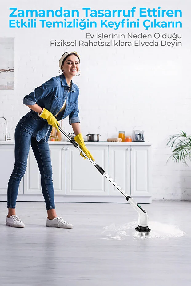 ROBO 9 Başlıklı Şarjlı Dijital Temizlik Fırçası